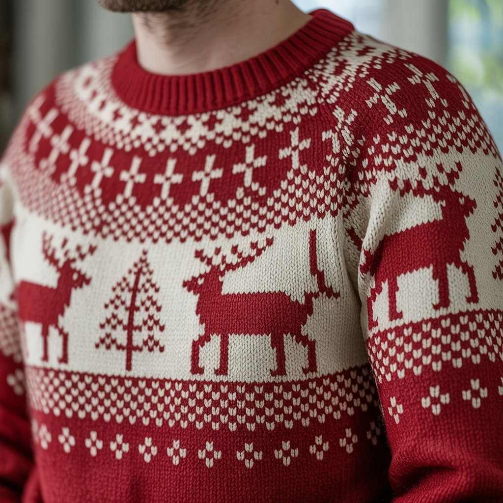 Matching Family Christmas Sweaters Knitting Pattern PDF - Fair Isle