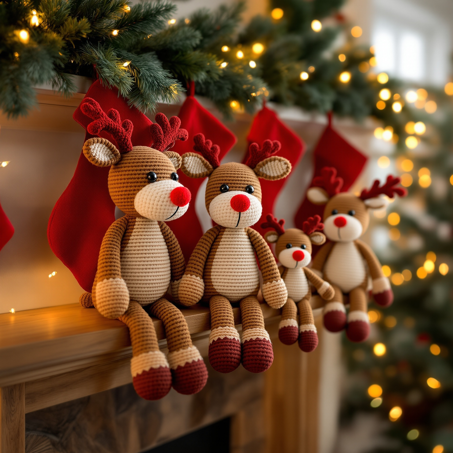 Rudolph Reindeer Crochet Pattern PDF - Instant Download Amigurumi Christmas Pattern - Beginner Friendly Holiday Craft Tutorial