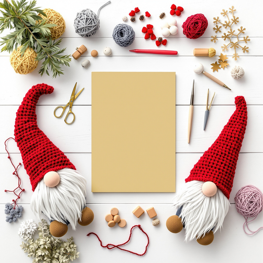 Christmas Gnome Crochet Pattern PDF - Nordic Farmhouse Gnome - Instant Download - Beginner Friendly