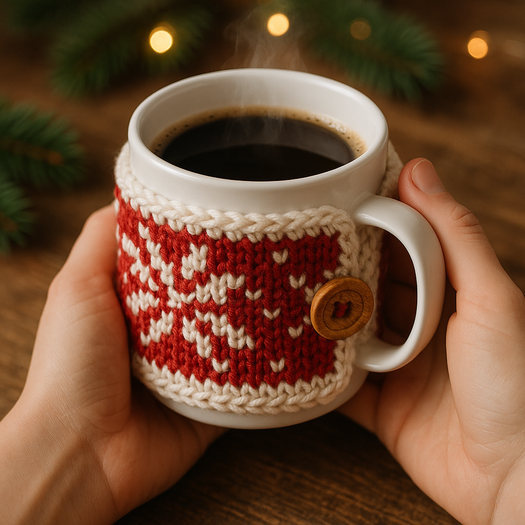 Christmas Crochet Cup Holder Pattern PDF - 5 Holiday Cozy Designs
