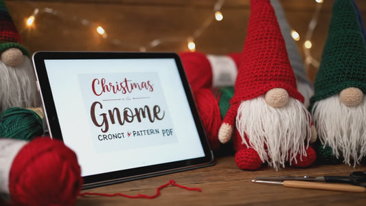 Christmas Gnome Crochet Pattern PDF - Nordic Farmhouse Gnome - Instant Download - Beginner Friendly